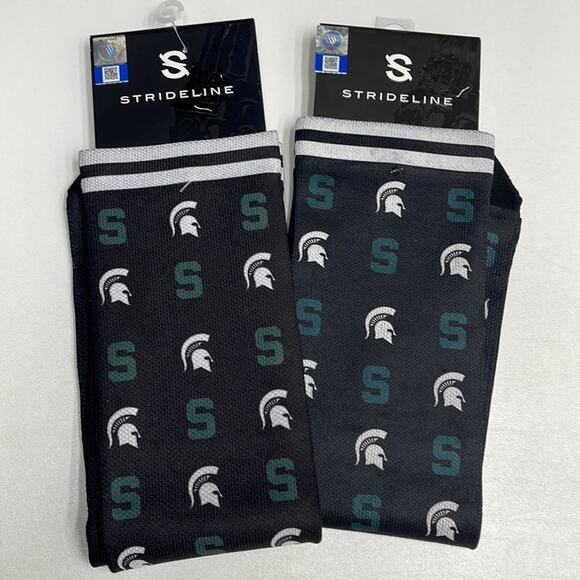 (2) MICHIGAN STATE SPARTANS Men’s Black Dress Socks - Picture 1 of 2